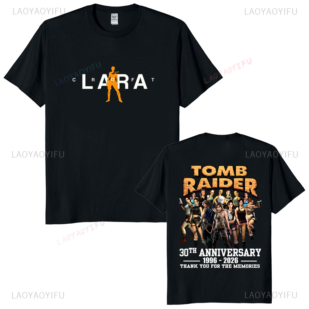 Retro Gaming T Shirt - Tomb Raider 30 aniversario camiseta Vintage