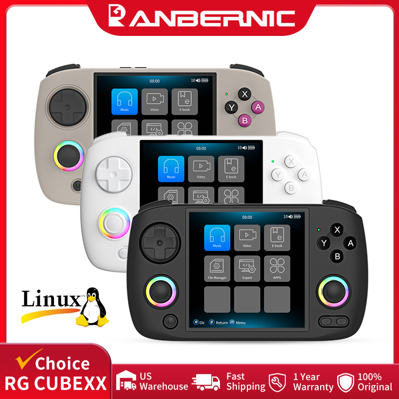 Retro Gaming Kiosk - ANBERNIC-consola de juegos portátil RG CubeXX,