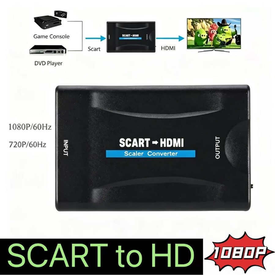 Scart To Hdmi - Adaptador SCART a HDMI Full HD