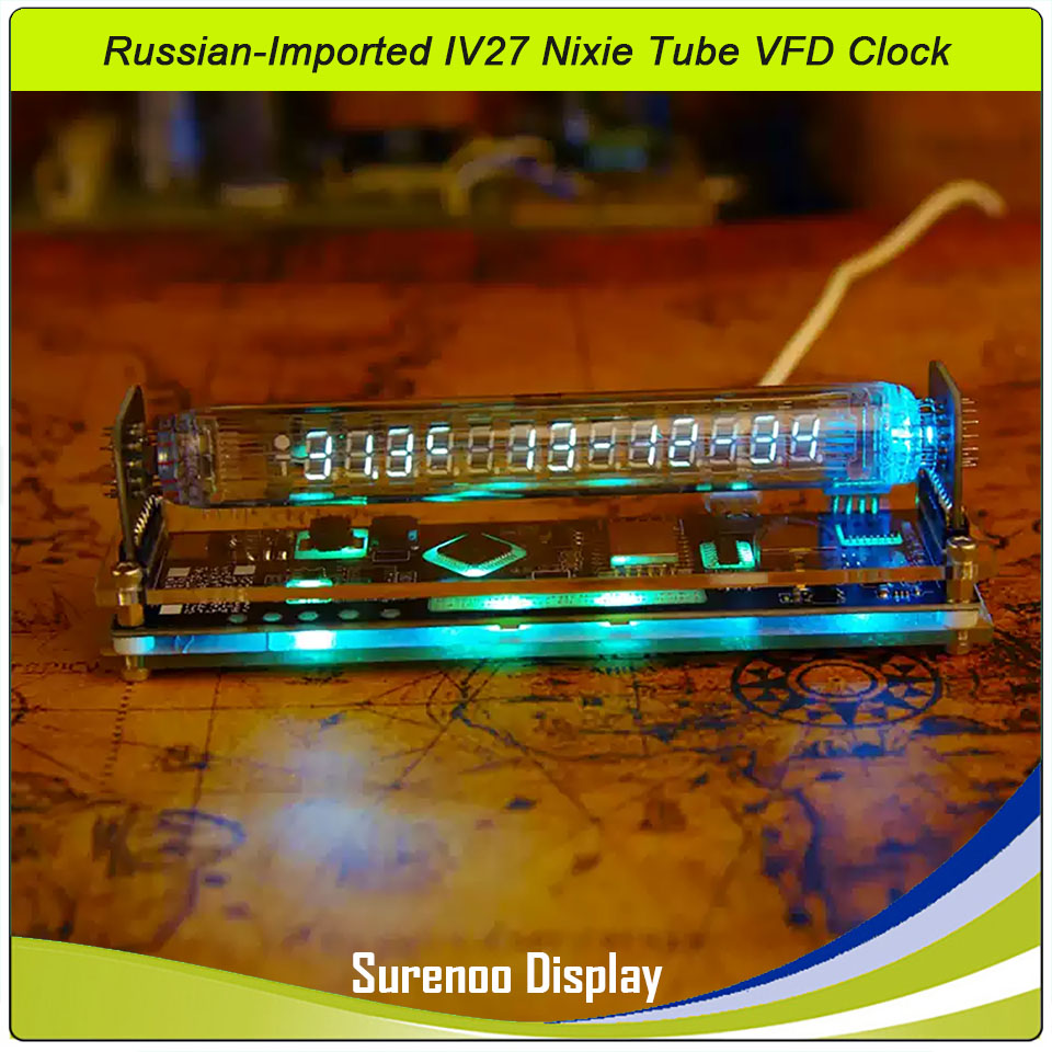 Reloj VFD de tubo Nixie IV27 i - Retro Gaming Youtube reseña y precio