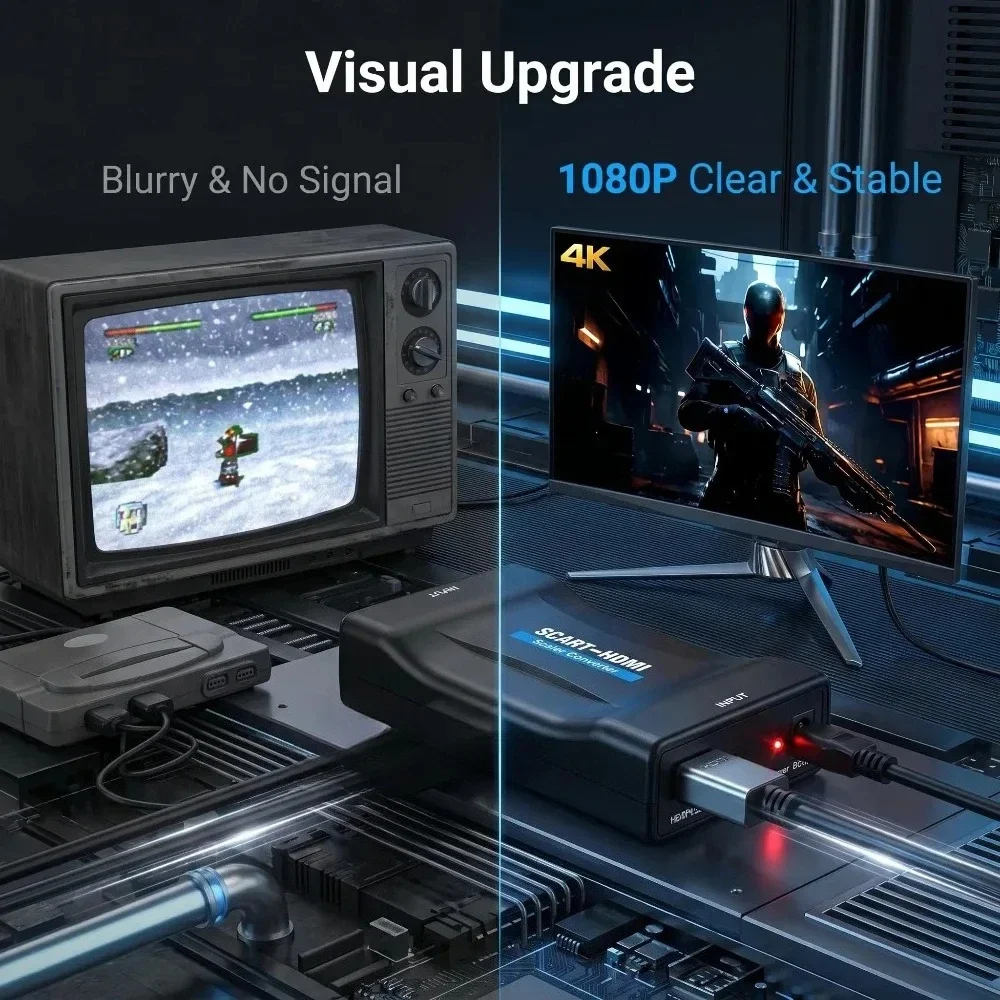 Adaptador convertidor con cabl - Scart To Hdmi reseña y precio